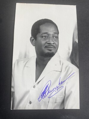 FORBES BURNHAM (DIED1985) President Guyana Signed Photo 8.5x14 Autograph