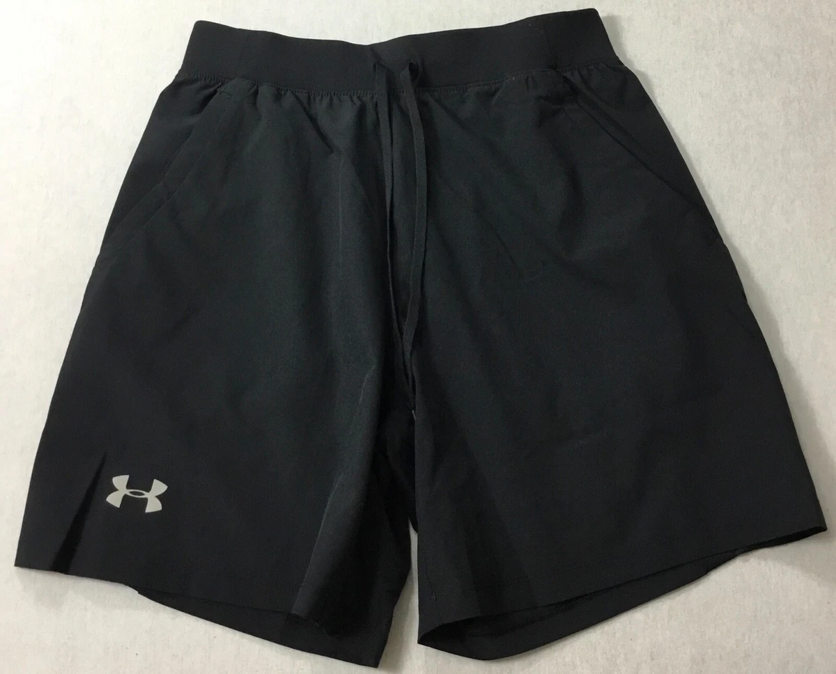 Under Armour Men SpeedPocket 7 Lined Running Shorts 1355426 Black