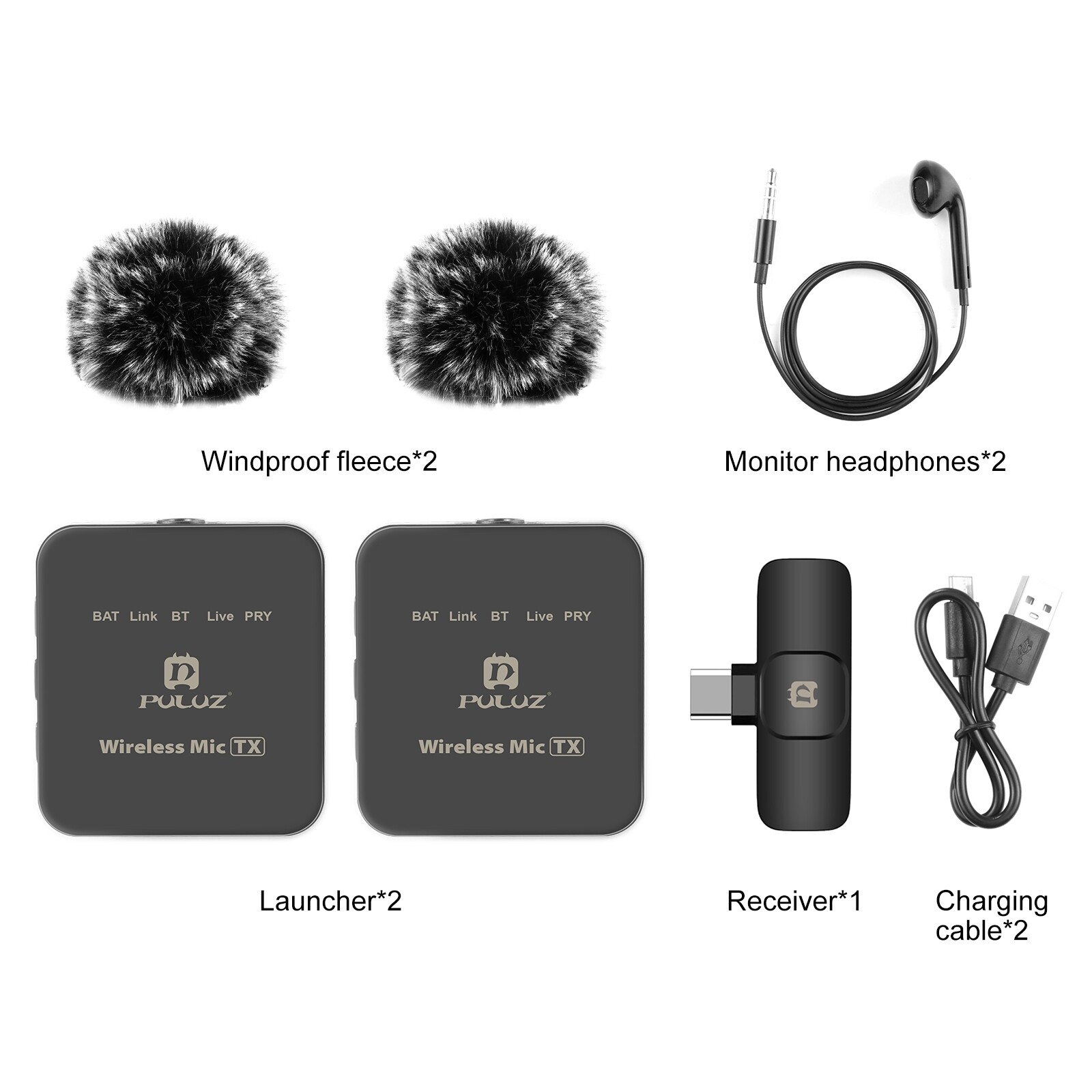 For Android/iPhone Wireless Lavalier Microphone Audio Video Recording Mini Mic