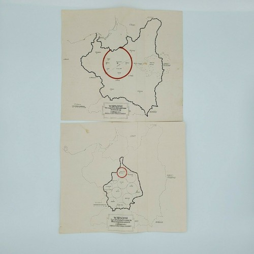 1940 Warsaw Wirtschaftsraum Maps – Generalgouvernement, Occupied Poland WW2 Plan