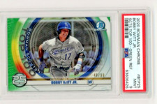 2020 BOWMAN CHROME SCOUTS TOP 100 GREEN REFRACTOR #/99 BOBBY WITT JR. PSA 9