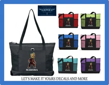 GROOT PERSONALIZED TOTE W/ NAME SPORTS GYM DIAPER SCHOOL CHURCH BAG PURSE ZIPS