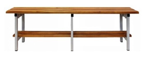 Panca Spogliatoio con Doghe in Legno  Dim. L150xP36xH47,5 cm