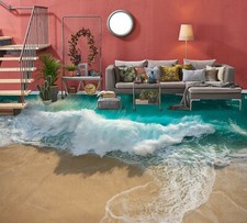 3D Beach Waves 24069NA Floor WallPaper Murals Wall Print 5D AJ WALLPAPER AU Fay