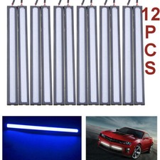12X 12V LED Car Interior Blue Strip Lights Bar Lamp Car Van Boat Home US NEW TS