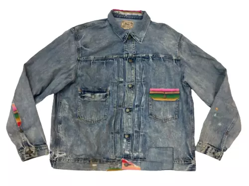 Polo jean jacket big and tall hotsell