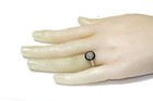 New 925 sterling silver black rhodium .25ct diamond halo ladies ring 3.3g womens — photo 6