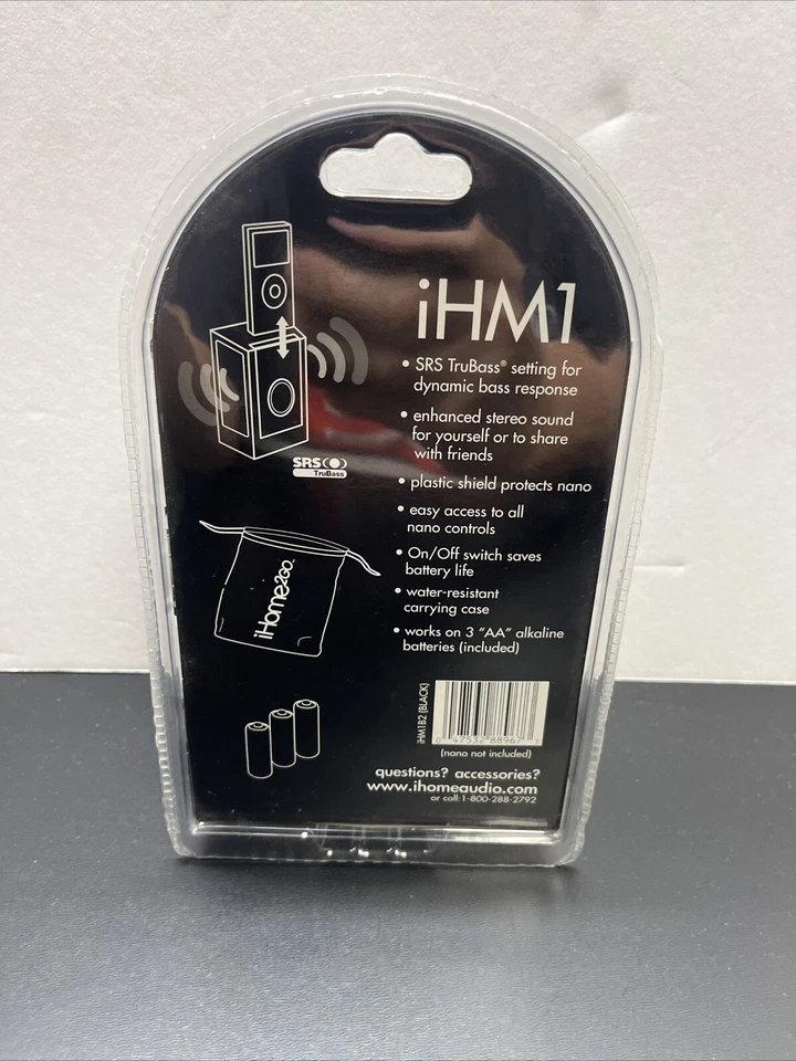iHome 2GO iHM1 Speaker System for All Nano Stereo Sound RARE Black 2006 - Image 4 of 4