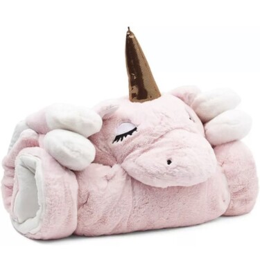 Frolics Children's Plush Unicorn Sleeping Bag 29” X 68” NEW UK
