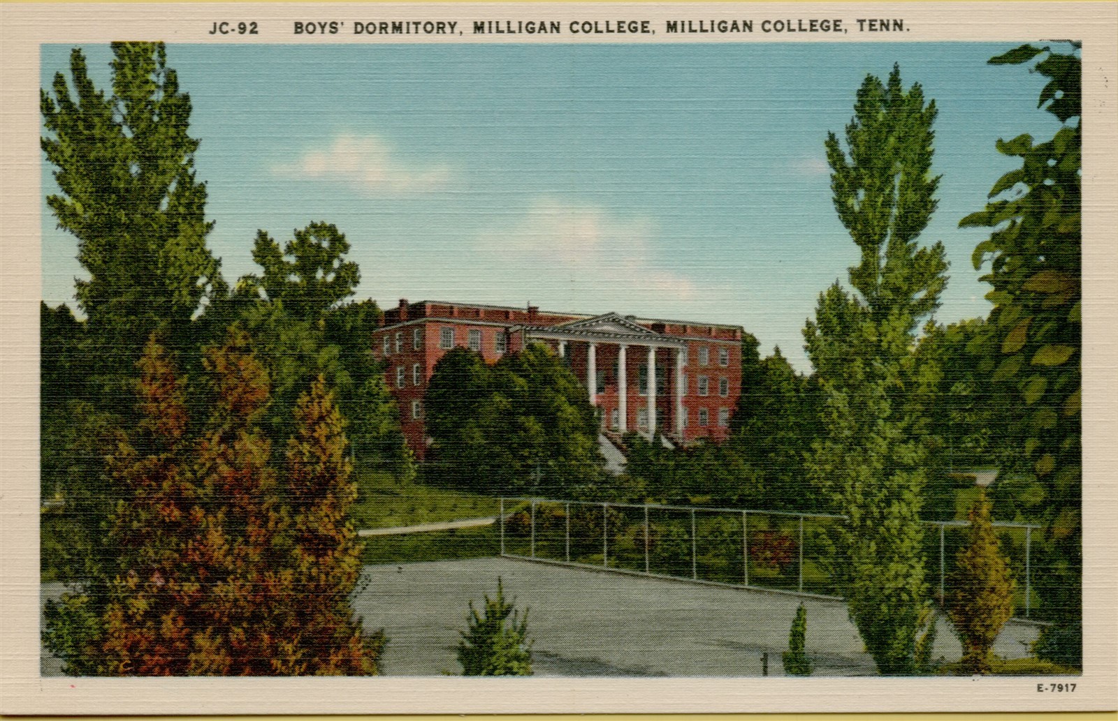 Exterior View Boys' Dormitory Milligan College TN Postcard D18 | eBay