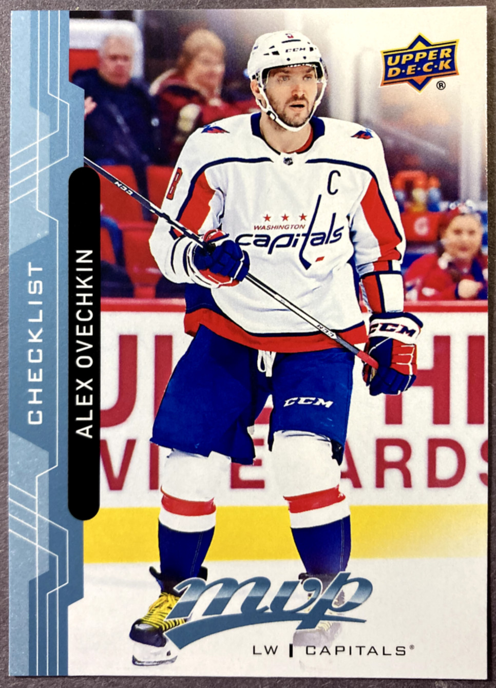 2018-19 Upper Deck MVP Checklist Blue #220 Alex Ovechkin Washington Capitals