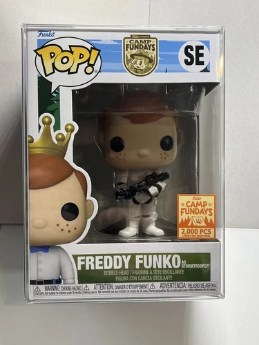New! FUNKO POP SE Freddy Funko Stormtrooper Camp Fundays Exclusive 1/2,000 Pcs.