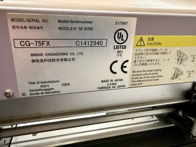 Mimaki CG-75FX Professional Cutting Plotter | eBay