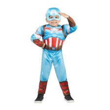 Marvel Captain America Toddler Halloween Costume Muscle Jumpsuit 3T-4T 5551