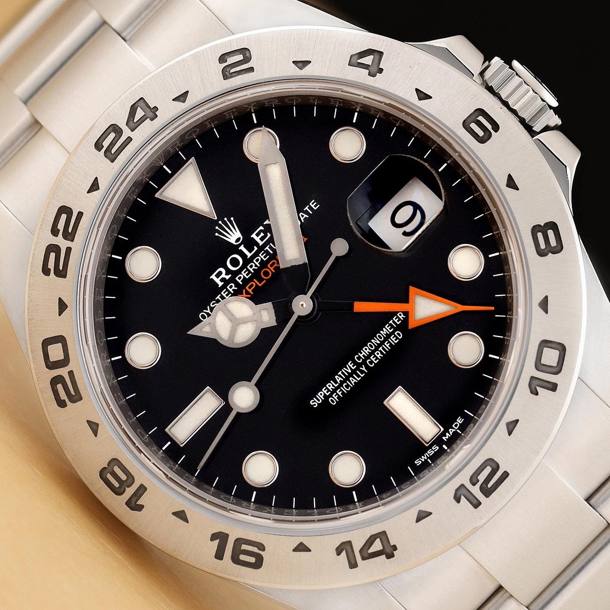 2019 CARD ROLEX 216570 EXPLORER II 42MM GMT STEEL OYSTER BLACK