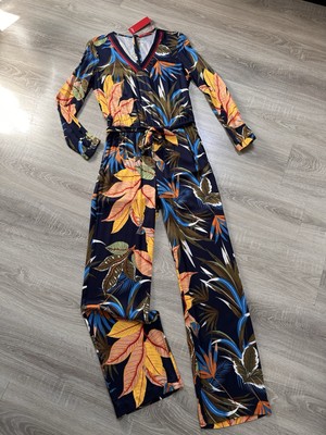 s.Oliver Jumpsuit Overall Einteiler mit tollem Muster Dark Blue AOP Gr. 34