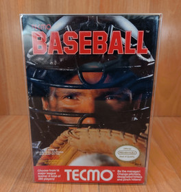 MINTY BOX CIB Tecmo Baseball complete in nintendo nes collector quality lot nice