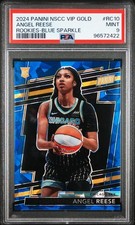 Angel Reese PSA 9 2024 Panini NSCC VIP Gold /125 Blue Sparkle Rookie RC #RC10