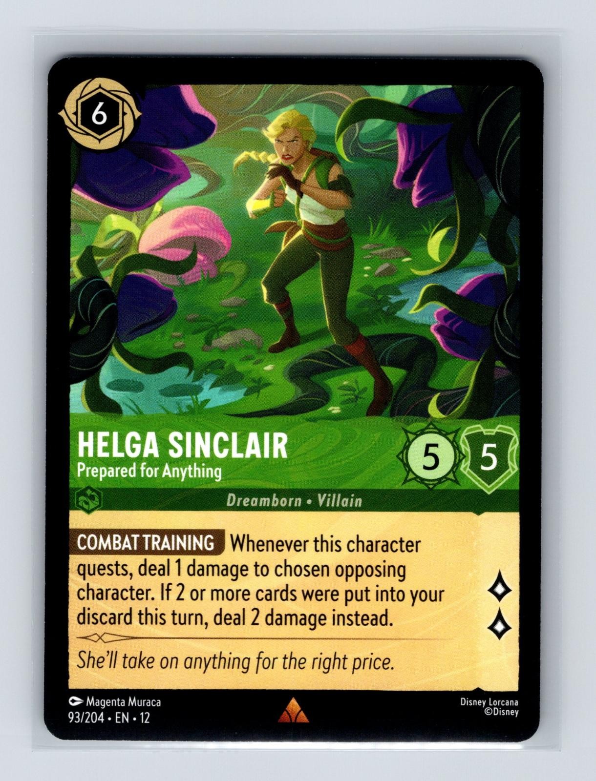 Helga Sinclair - Prepared for Anything 93/204 R Lorcana Wilds Unknown NM/M