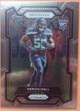 DERRICK HALL 2023 Panini Prizm #388 Seattle Seahawks Rookie Card. rookie card picture