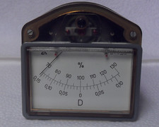 Analogue Flush Mount Indicator Meter Ri 73 Ohm, Full Deflection at 1mA, Tested.