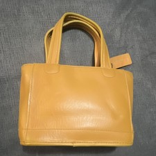 Coach Yellow Satchel Top Handle Bag Double Handles Zipper Silver Hardware