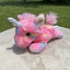 AURORA Bright Fancies Jellyroll Unicorn 8/2021 Vibrant Colors Stuffed Plush 7  