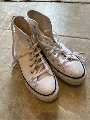 Converse Chuck Taylor All Star Lift Womens Sz 8.5 White Platform Shoes (560846F)
