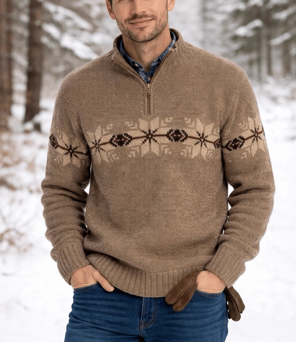 vintage Eddie Bauer Legend 100% wool snowflake cottage core sweater XL