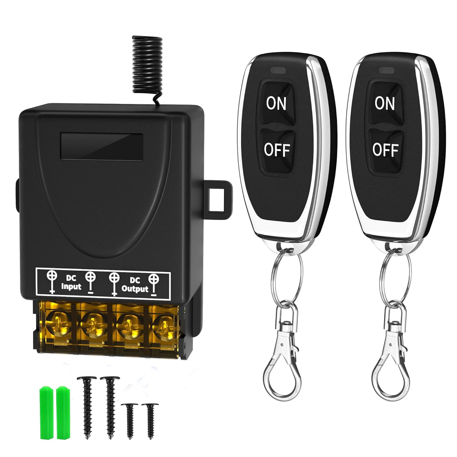 30A Heavy Duty Wireless Remote Control Switch Kit - DC 12V/24V/48V/72V Long Rang