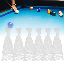 6PCS Durable Billiards Net Pocket White Pool Table Accessories For MXJN
