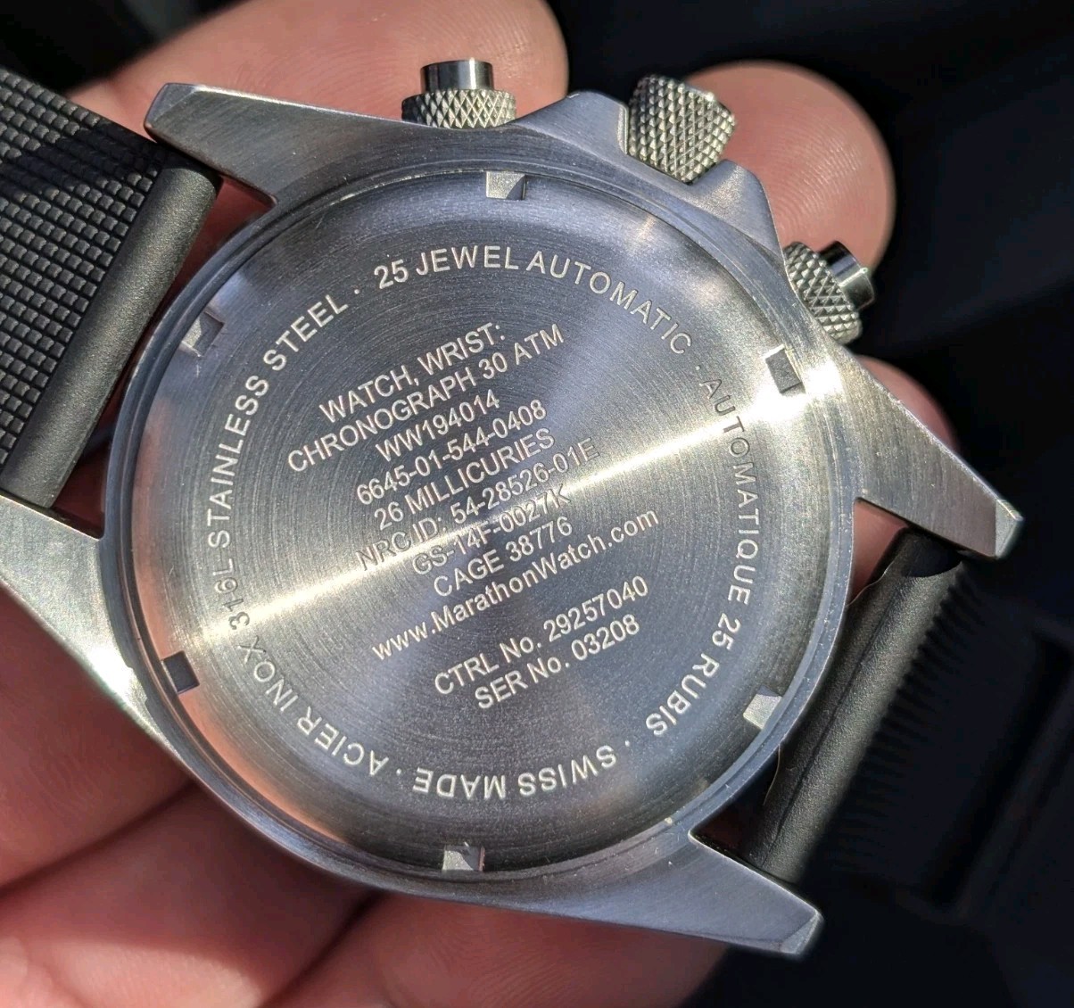 Marathon CSAR Pilot Automatic Chronograph Watch S… - image 5