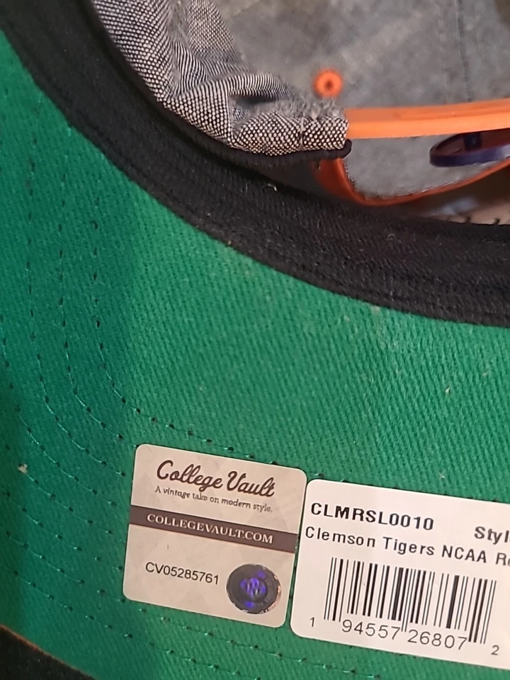 NEW Clemson Tigers Zephyr Gray orange Embroider Snapback Trucker Hat Adult OSFM - Image 4 of 4