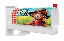 Scarecrow and Pumpkin Oversized Mailbox Cover