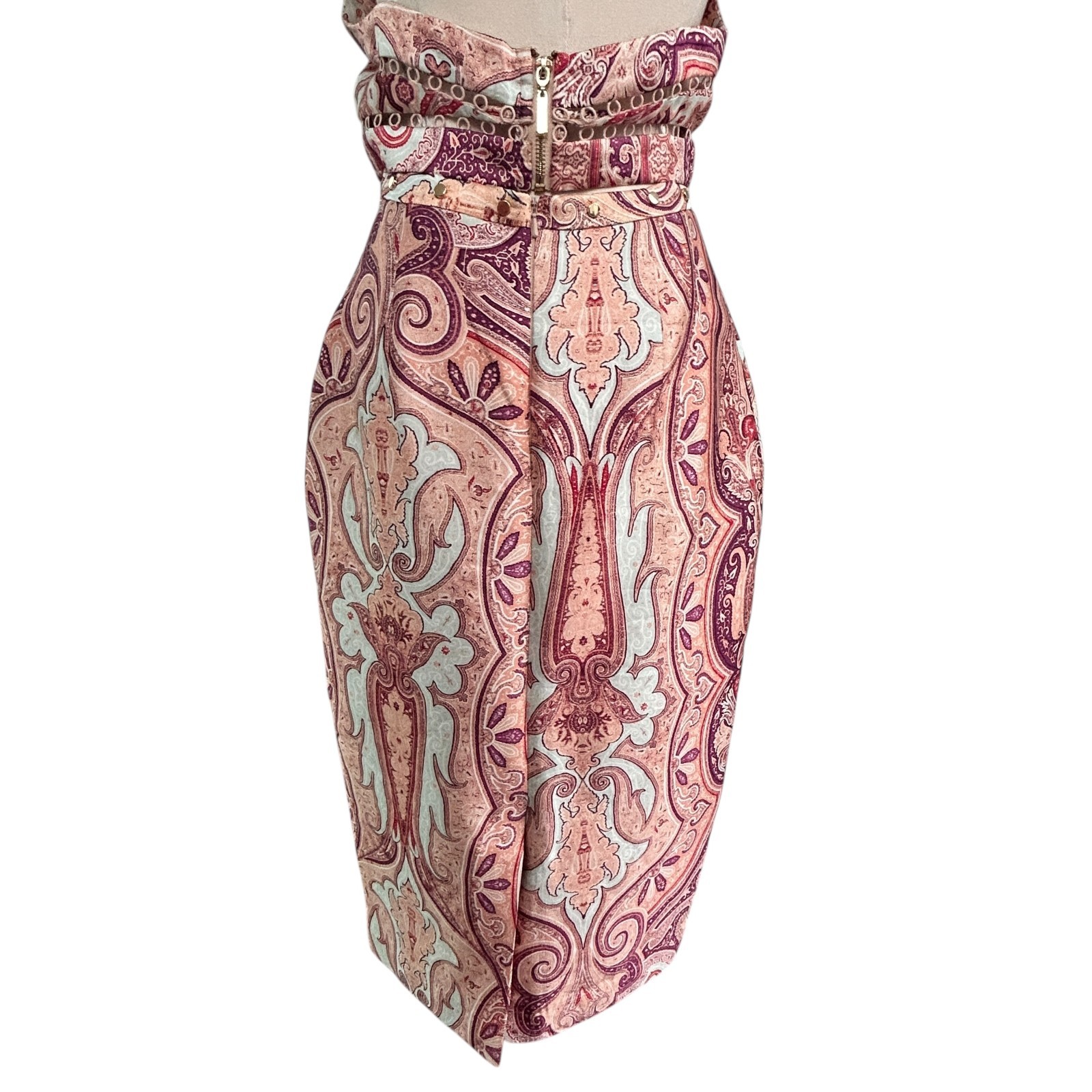 Zimmermann Silk Paisley Set Size 1 AU 10 US 6 Halter Top + Midi Skirt Boho EUC