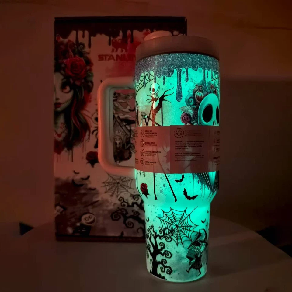 Sally x Jack Skellington Fusion Tumbler Design 40 Ounces with Gift Box 2025 - Image 3 of 4