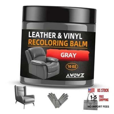 Leather Recoloring Balm - Scratch Repair & Color Restore Kit for 10 OZ Gray