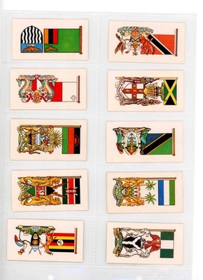Brooke Bond Flaggen Embleme der Welt 1967 Teekarten Komplettsatz 50