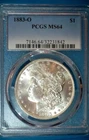 1883-O U.S. MORGAN SILVER DOLLAR - KM#110 - PCGS SLABBED - MS64