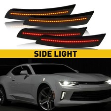 For Chevrolet Camaro 2016-21 Smoked Lens LED Side Marker Light Front Rear 4x GUS