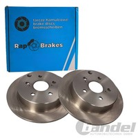 2X RAP Brakes Bremsscheiben 290Mm Voll Hinten Passend FüR Toyota Corolla | R-D04