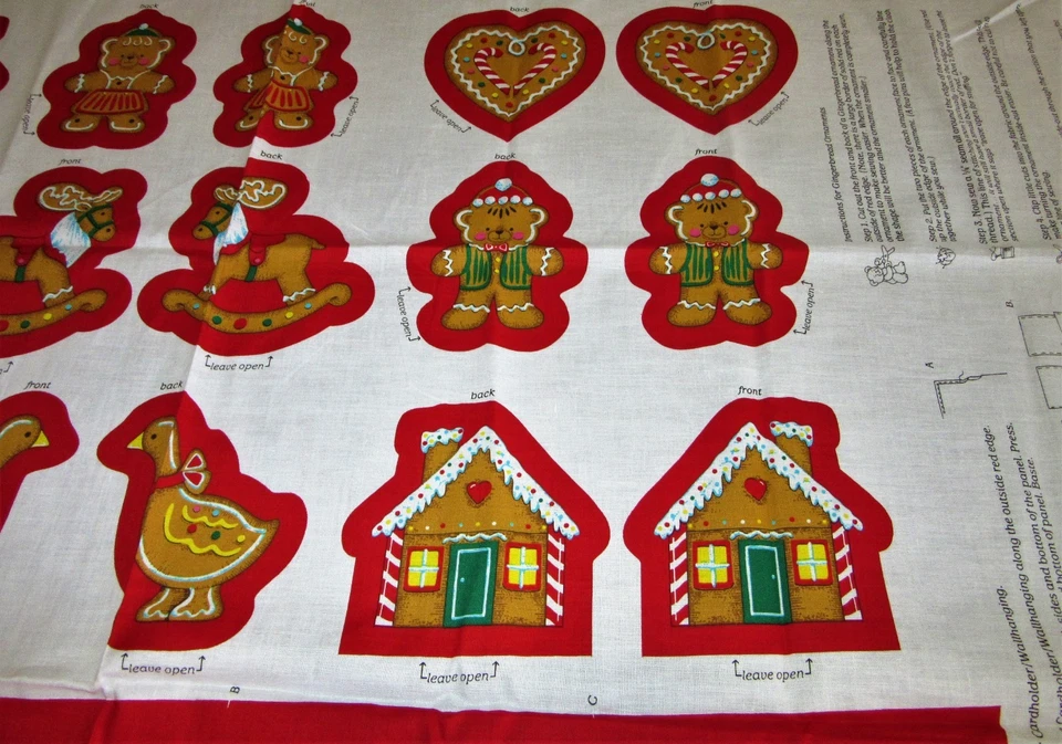 VIP Cranston GingerBear Christmas Cardholder Ornaments Cut & Sew Panel Festive! - Image 4 of 4