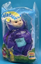 Teletubbies Tinky Winky Purple Clip-On Bean Bag Plush toy Vintage 1999 NEW