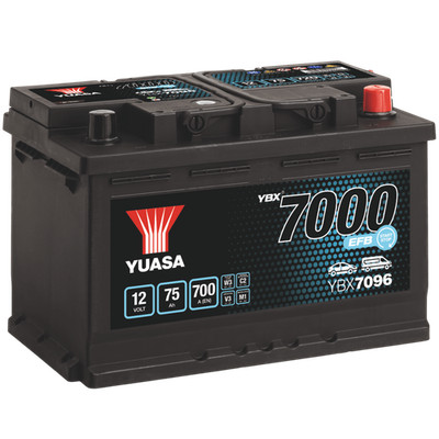 EFB Autobatterie 75Ah Yuasa YBX7096 12V 700A Start-Stop Starterbatterie YBX7000