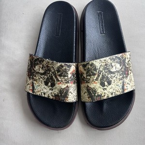 Black Slide Sandals with Iridescent Paisley Strap Robert graham  Tiki size 12 nm_3469743_100106_m main image 4