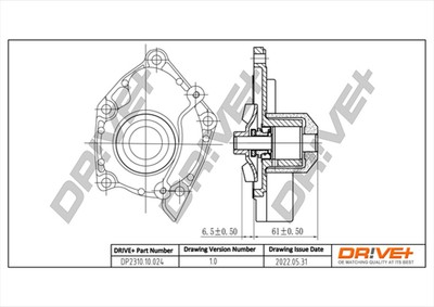 Wasserpumpe Motorkühlung Dr!ve+ DP2310.10.024 für OPEL VIVARO Bus X83 MOVANO X70