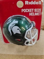 MICHIGAN STATE SPARTANS 2025 CLAM SHELL POCKET PRO FOOTBALL HELMET RIDDELL