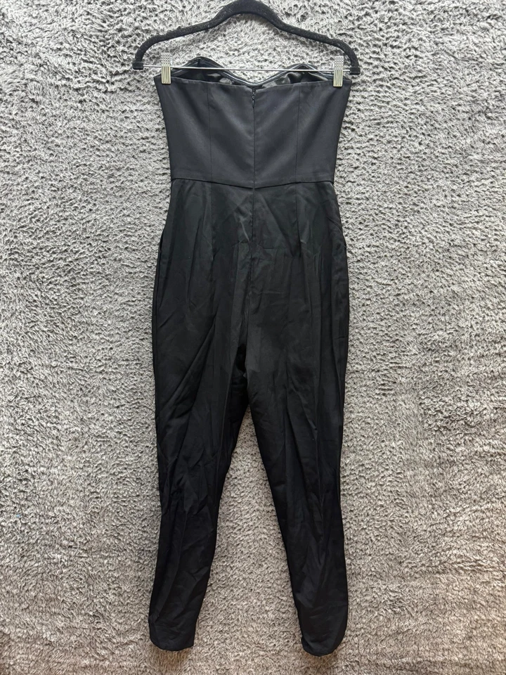 Macacão Keepsake the Label plissado slim fit sem alças preto feminino tamanho P - Imagem 2 de 4