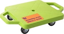 Heavy Duty Gym Floor Scooter Board Bundle for Kids w/ Safety Handles,360  Wheels