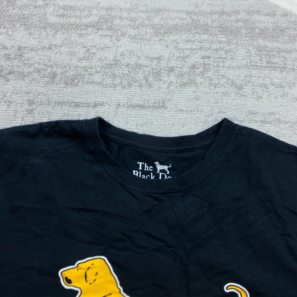 The Black Dog 衬衫大号黑色黄色海滩 Marthas Vineyard 波士顿海岸徒步旅行者 — 第 3/4 张图片